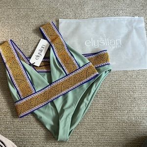 Elysiian Swim: Bali Bikini Top + Bali Bikini Bottom -Mint Green
